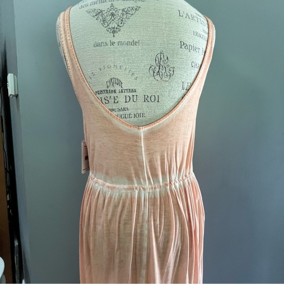 NWT FREE PEOPLE Riptide Sleeveless Open Front Dress Cutwork Lace Peach Size XS - Picture 7 of 15